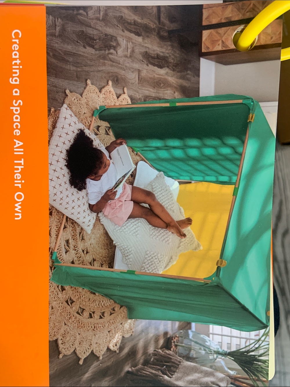 Foldable Kids Playhouse Cube in Aqua Green